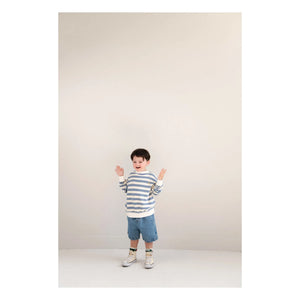 Jenest - Striped Organic Cotton Sweatshirt | Blue