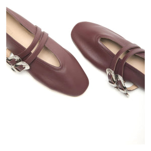 Le Monde Beryl - Claudia Leather Ballerina | Chocolate