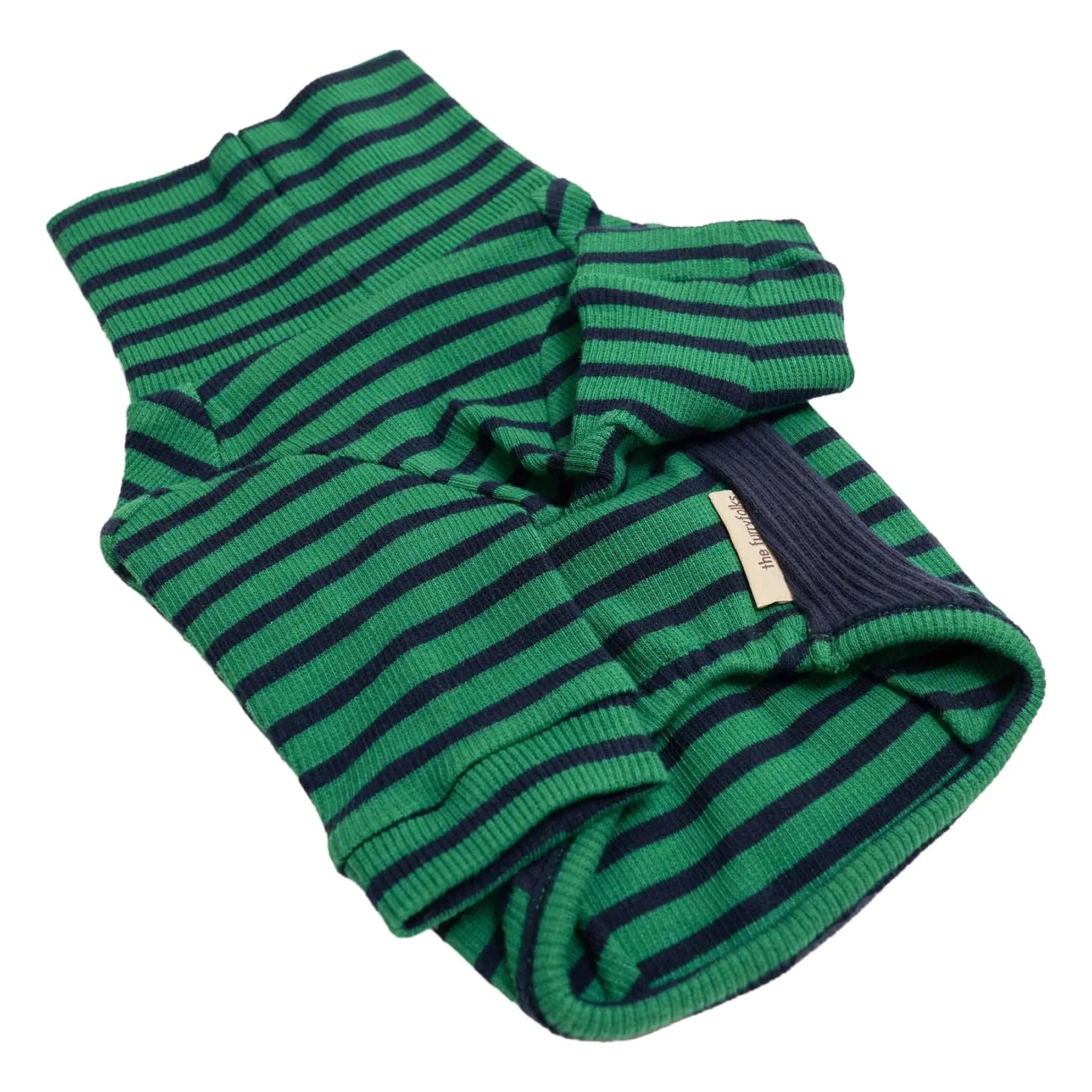 The Furry Folks - Striped Sweater | Green