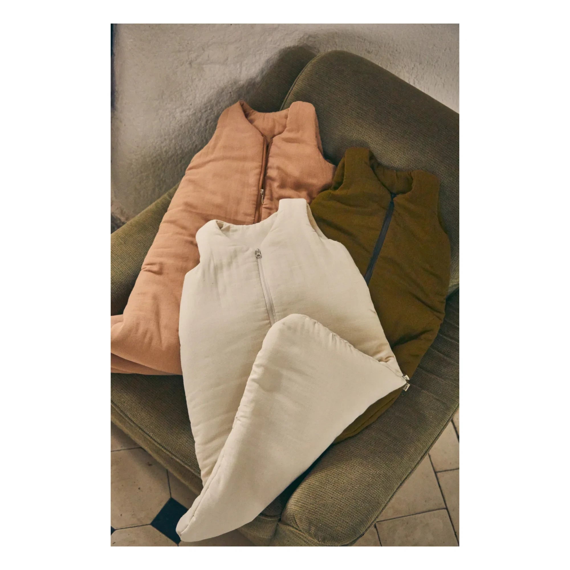 Poudre Organic - Double Cotton Muslin Baby Sleeping Bag | Dusty Pink