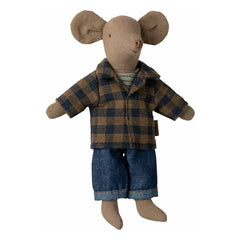 Maileg - Checkered Shirted Father Mouse