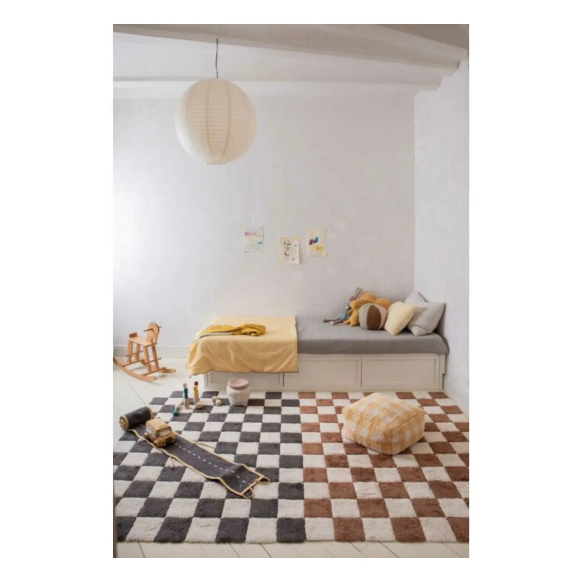 Lorena Canals - Checkered Rug | Dark Gray