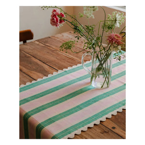 Tarta Gelatina - Organic Cotton Table Runner | Green
