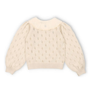 the new society - Marina Open-Knit Cardigan Made from Organic Cotton | Beige