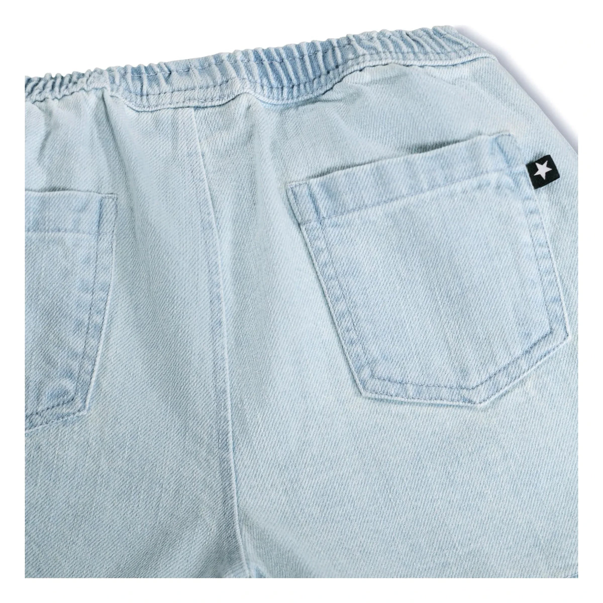 Molo - Denim Shine Organic Cotton Shorts | Light Blue