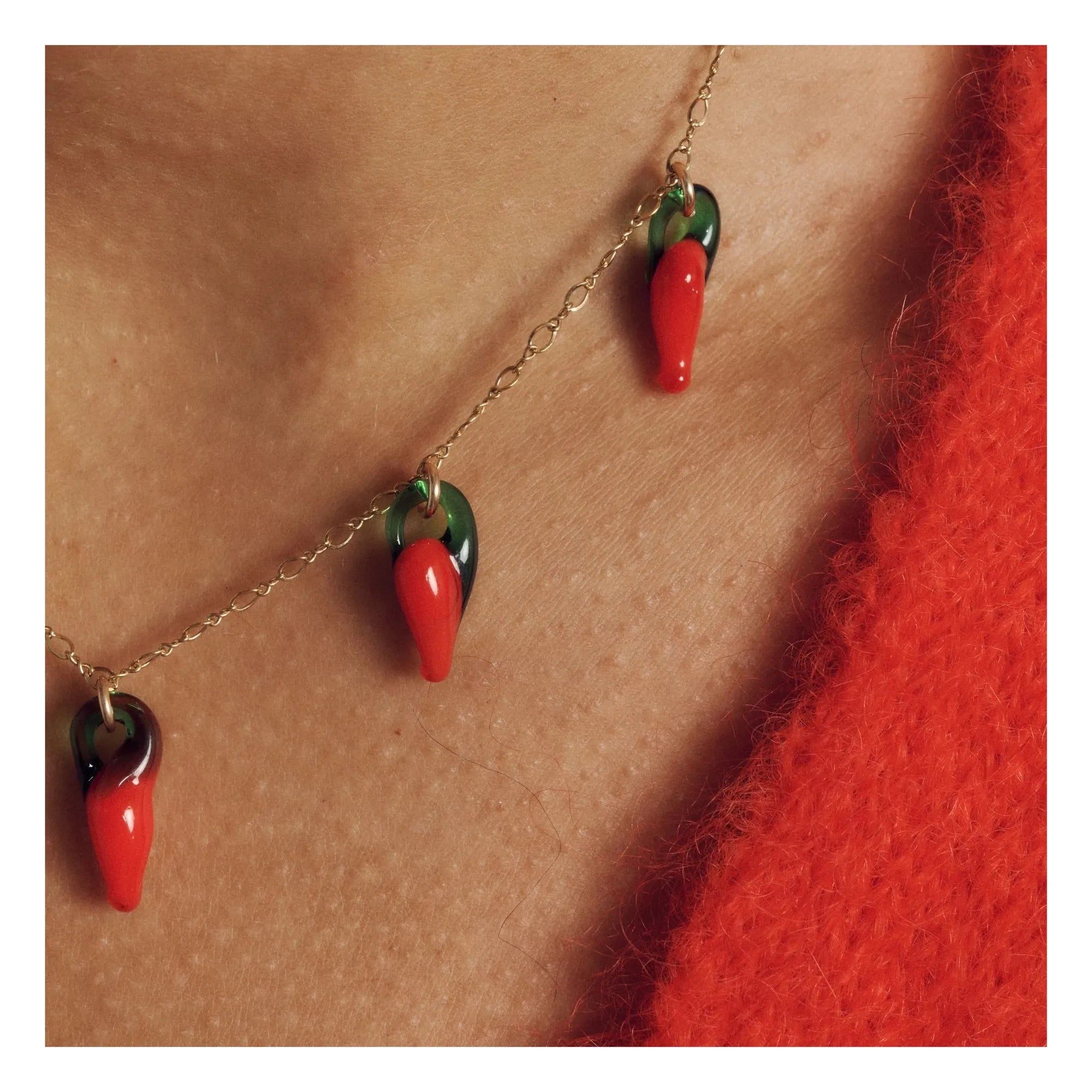 Camille Colette Studio - Red Chili Pepper Necklace