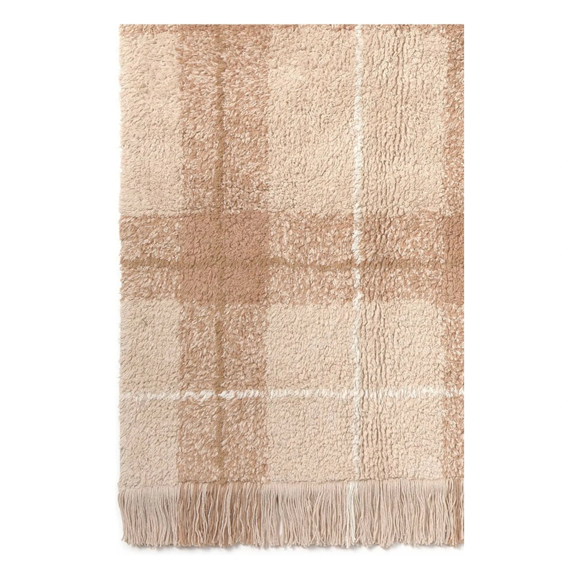 Lorena Canals - Tartan Rug | Dust Pink