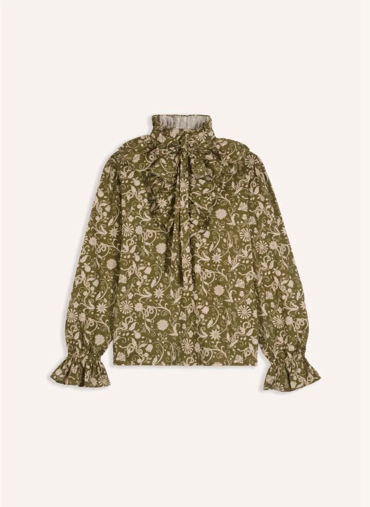Maria de la Orden - Barbara Cotton blouse | Olive