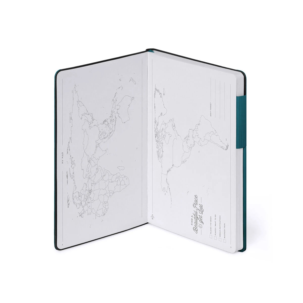 Legami - Dotted Monochrome Soft Cover Notebook - Deep Teal - My Notebook
