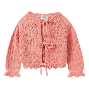 Cozmo - Ivy Pointelle Recycled Fibre Cardigan | Pink