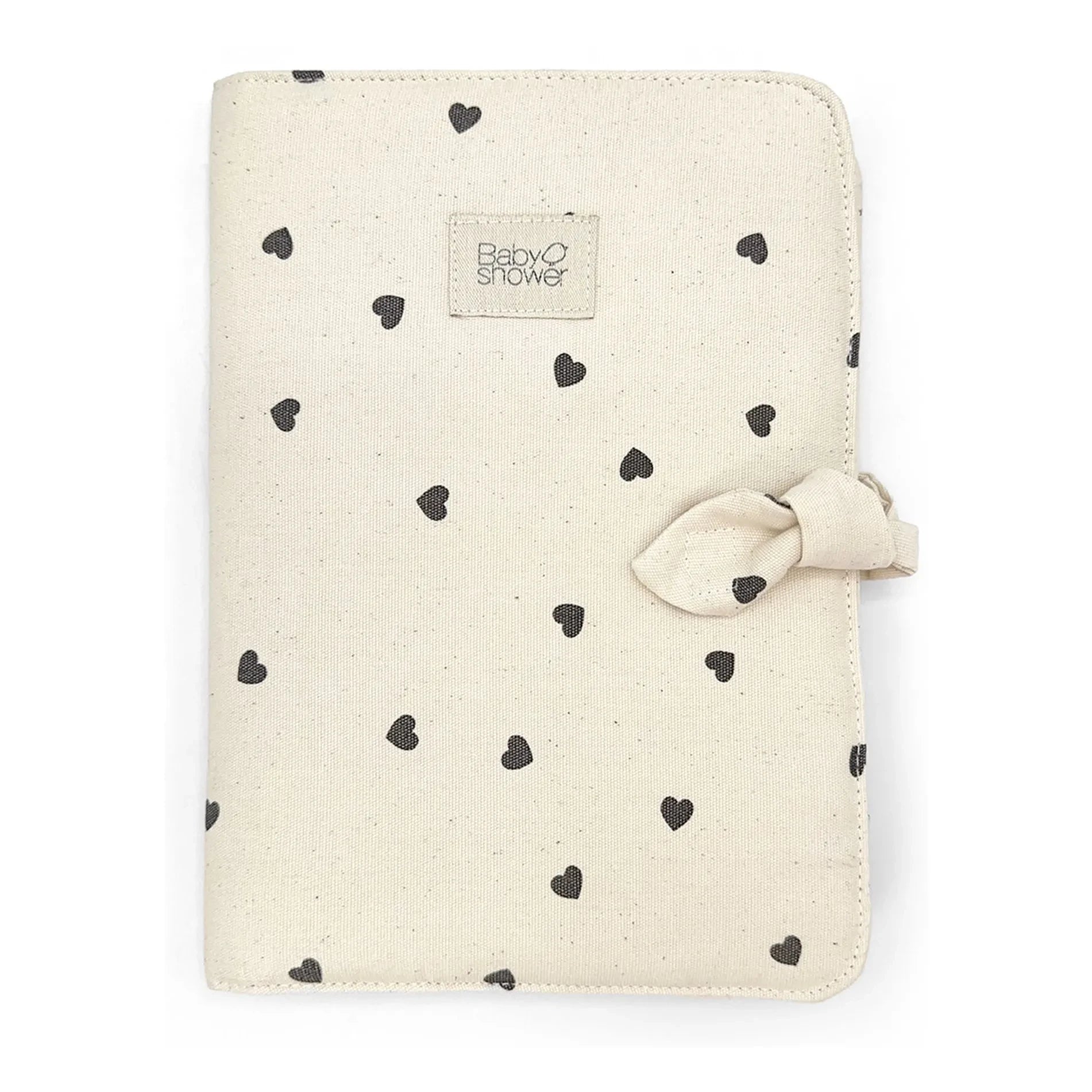 Babyshower - Health Record Cover Hearts | White