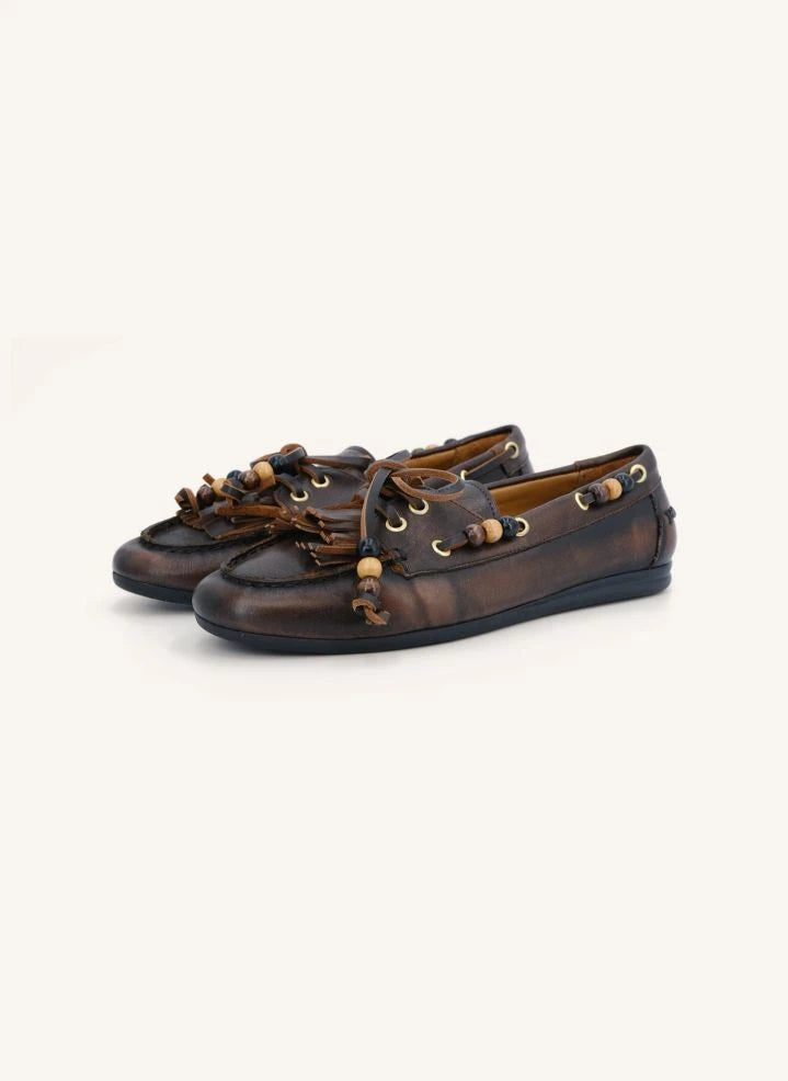Toral - Anahi Boat Shoes | Dark Brown
