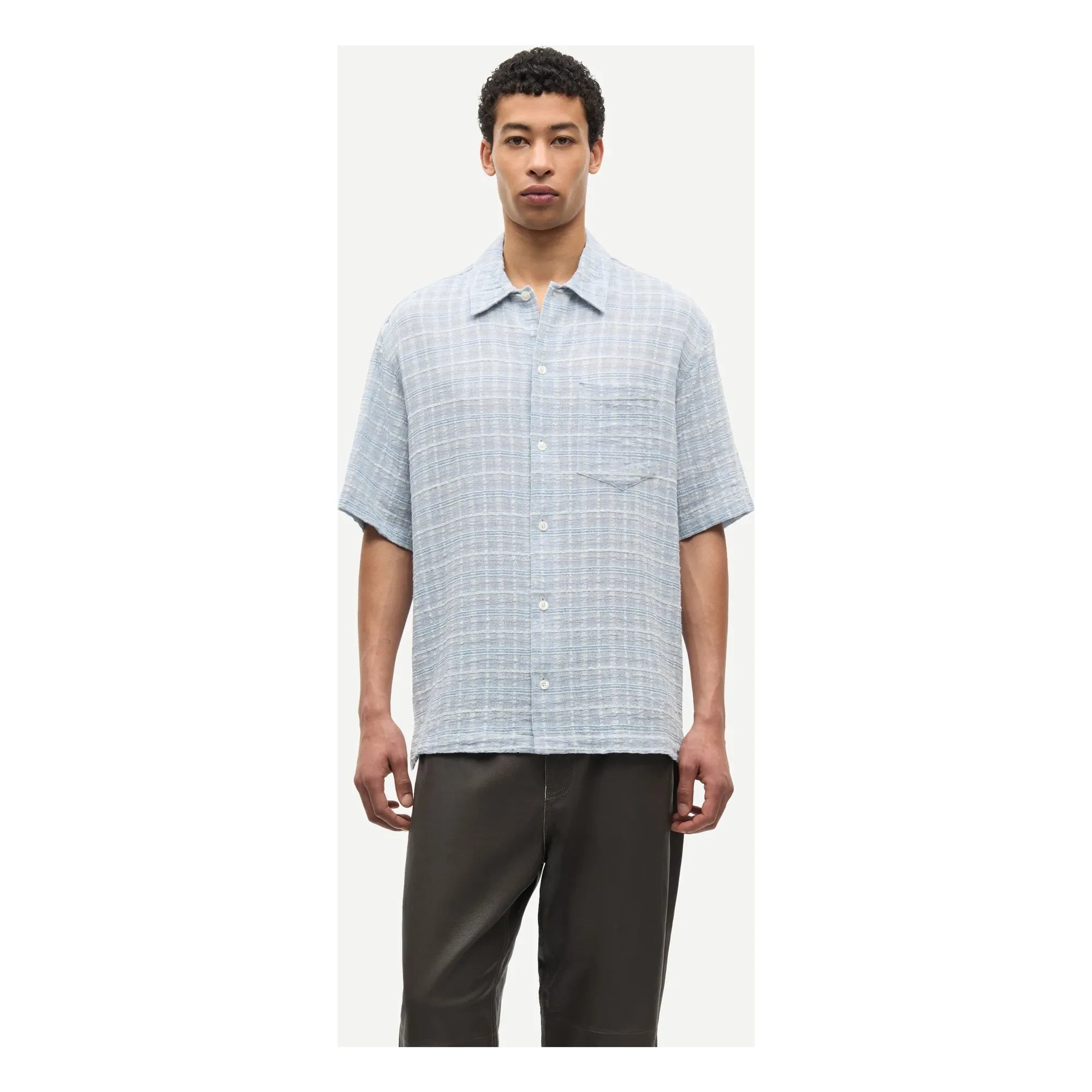 Samsoe Samsoe - Saayo Cotton Short Sleeve Shirt | Light blue