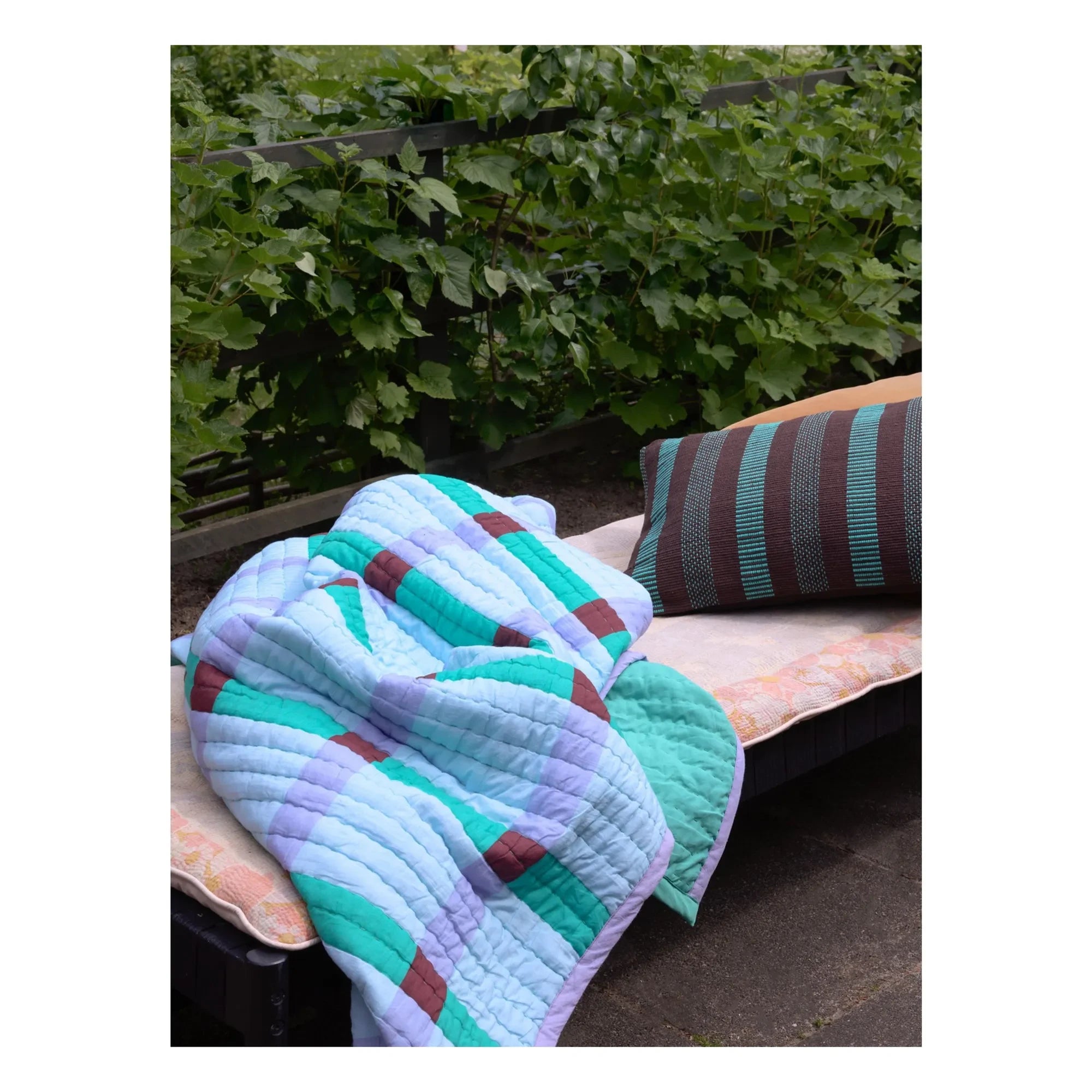 Hübsch - Tento Cotton Blanket | Blue