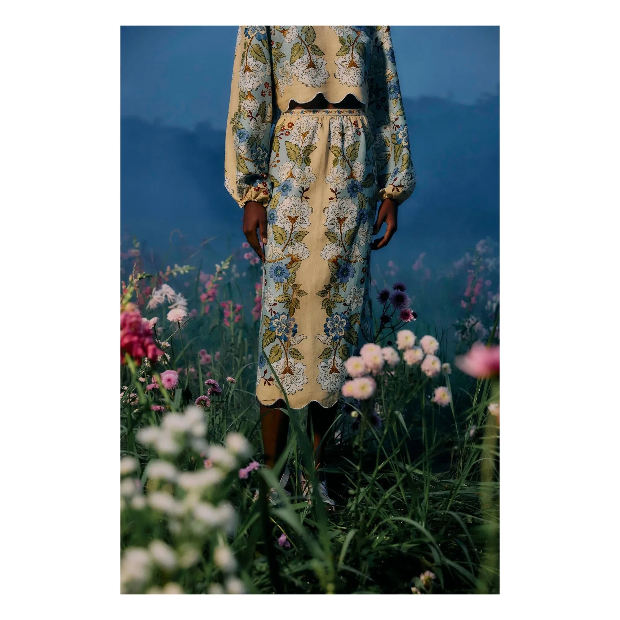 Farm Rio - Garden Linen Skirt | Sand