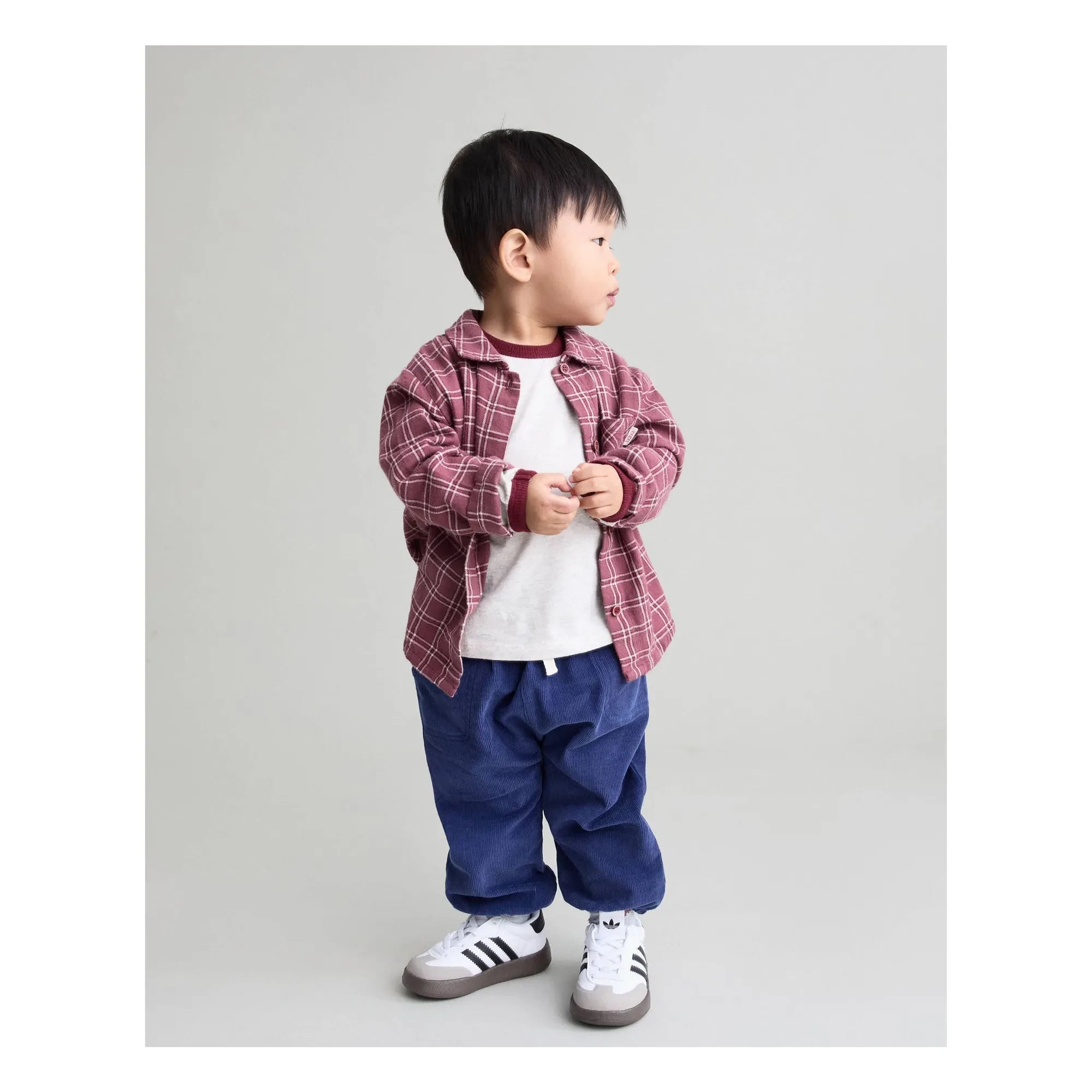 Búho - Bebek ekose gömlek | Bordo