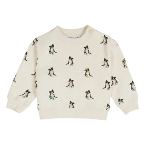 Emile et Ida - Border Collie Organic Cotton Sweatshirt | Cream