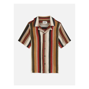 Scotch & Soda - Striped Mesh Shirt | Red