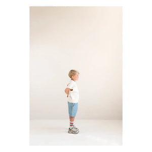 Jenest - Knox Striped Denim Shorts Organic Cotton | Blue