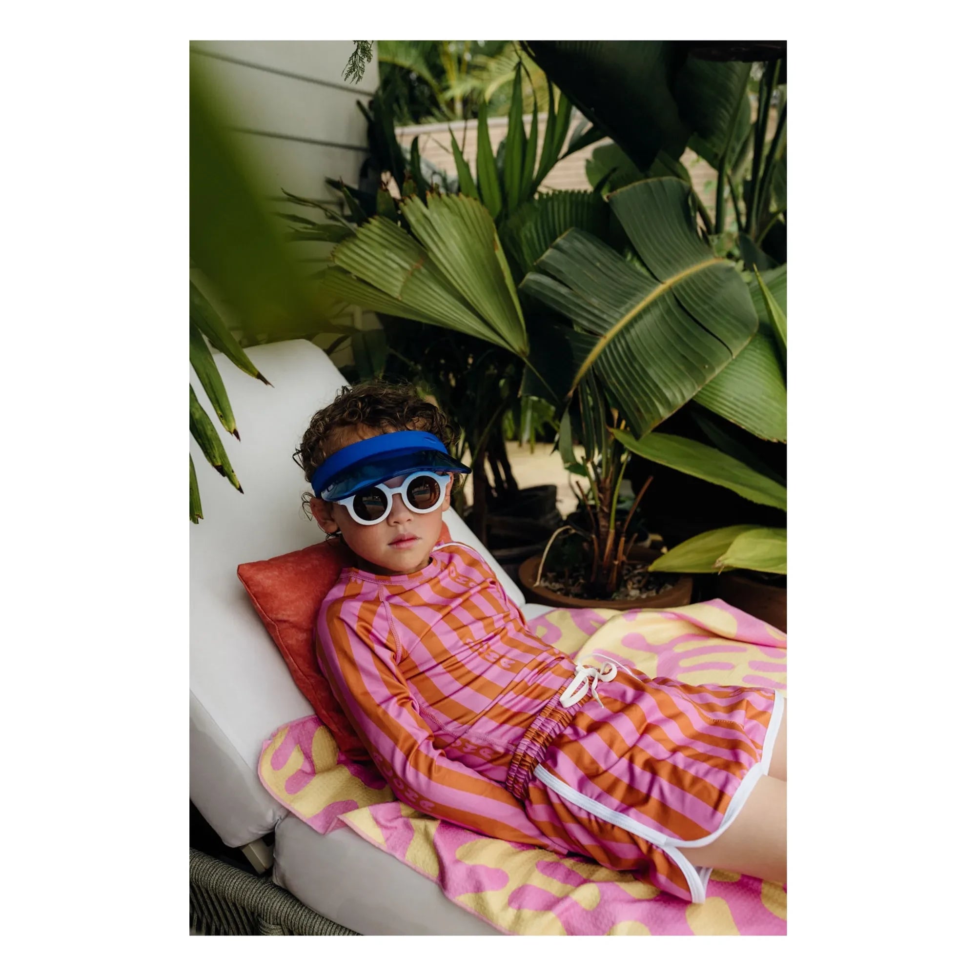 Beach & Bandits - Aloha Striped Anti-UV T-Shirt Recycled Fibers | Pink