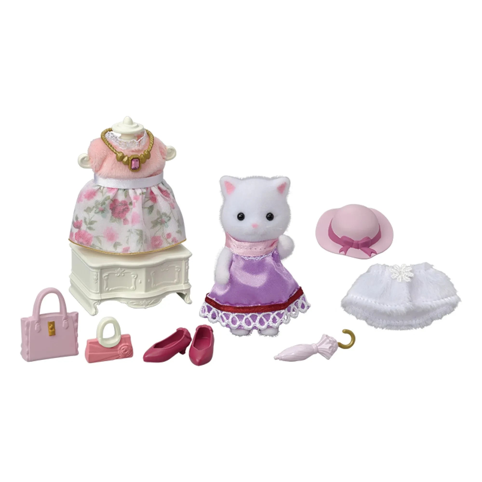 Sylvanian Families - Fashion Suitcase and Big Sister Fars Cat