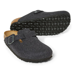 BIRKENSTOCK - Boston Wool Slippers - Adult Collection | Charcoal Gray