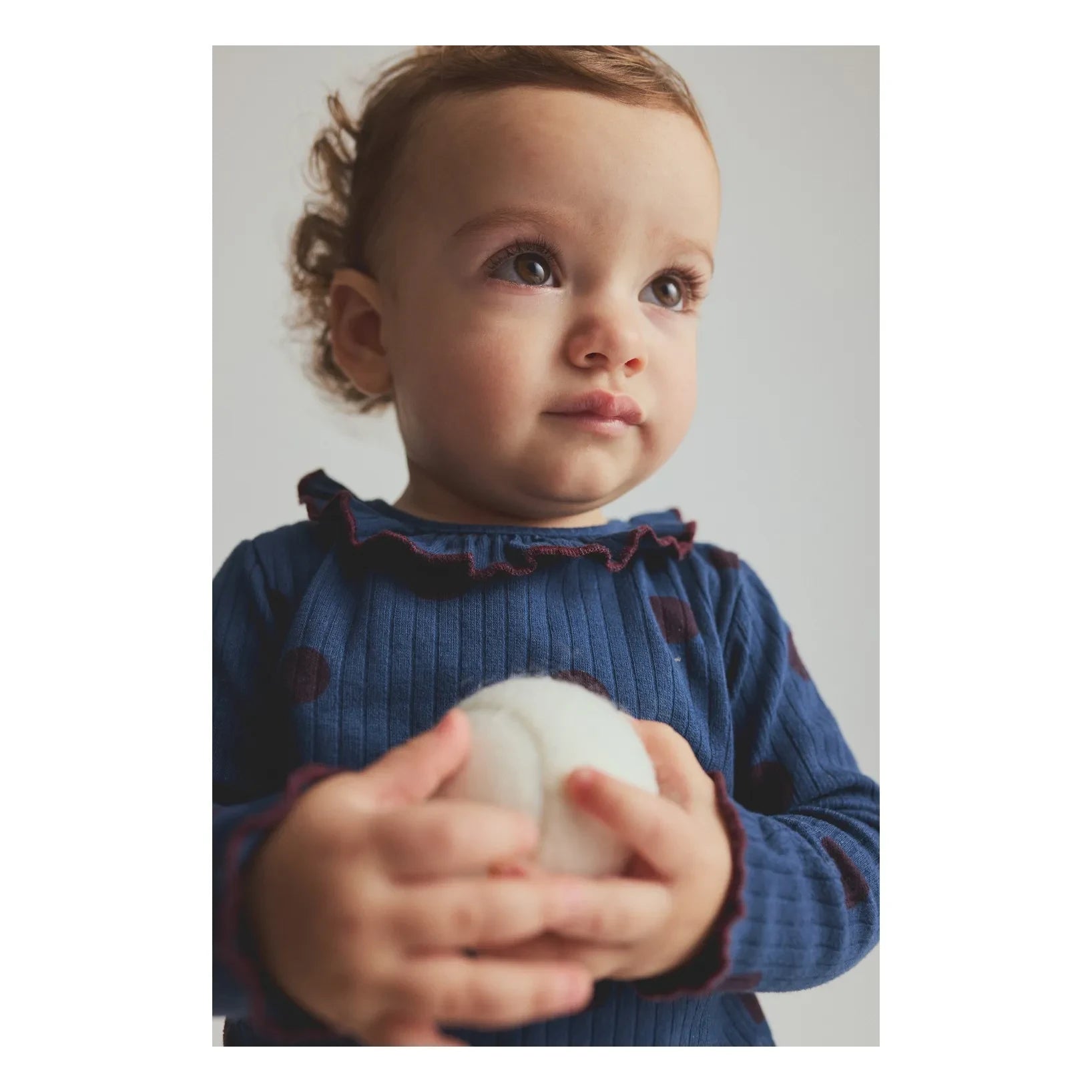Cozmo - Ayana Pois Fitilli Fırfırlı Yaka Tişört | Lacivert
