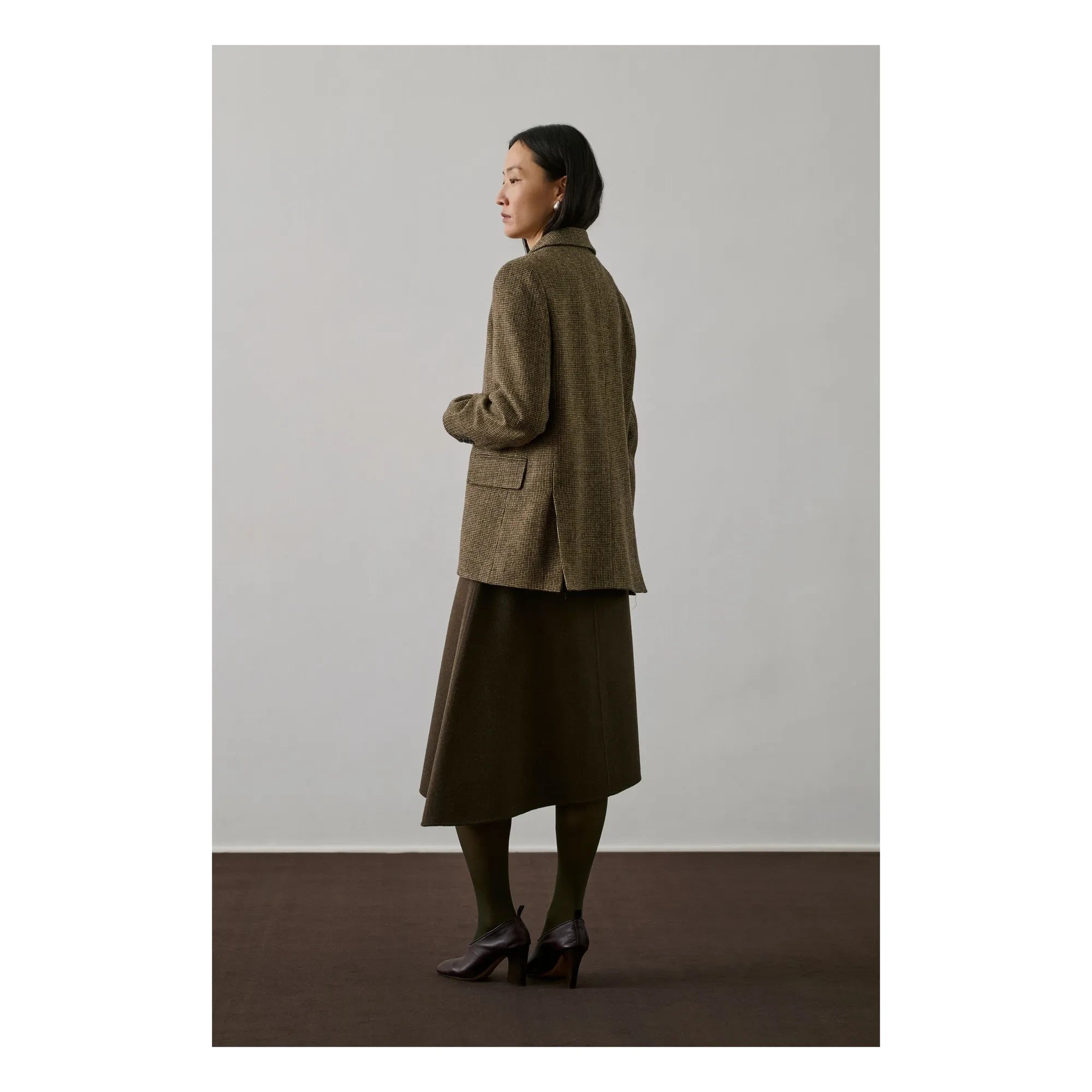 Soeur - Geneva Wool Skirt | Khaki Brown