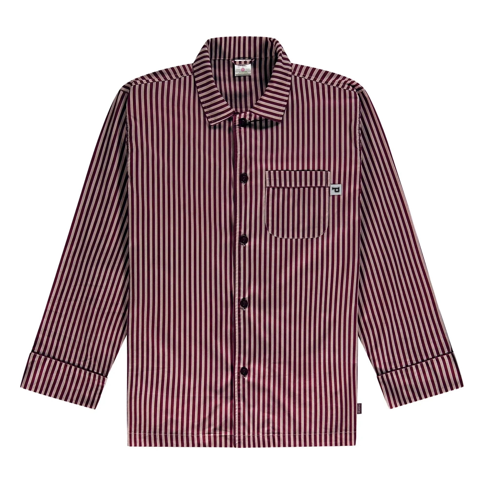 Pockies - Striped Pajama Shirt | Red