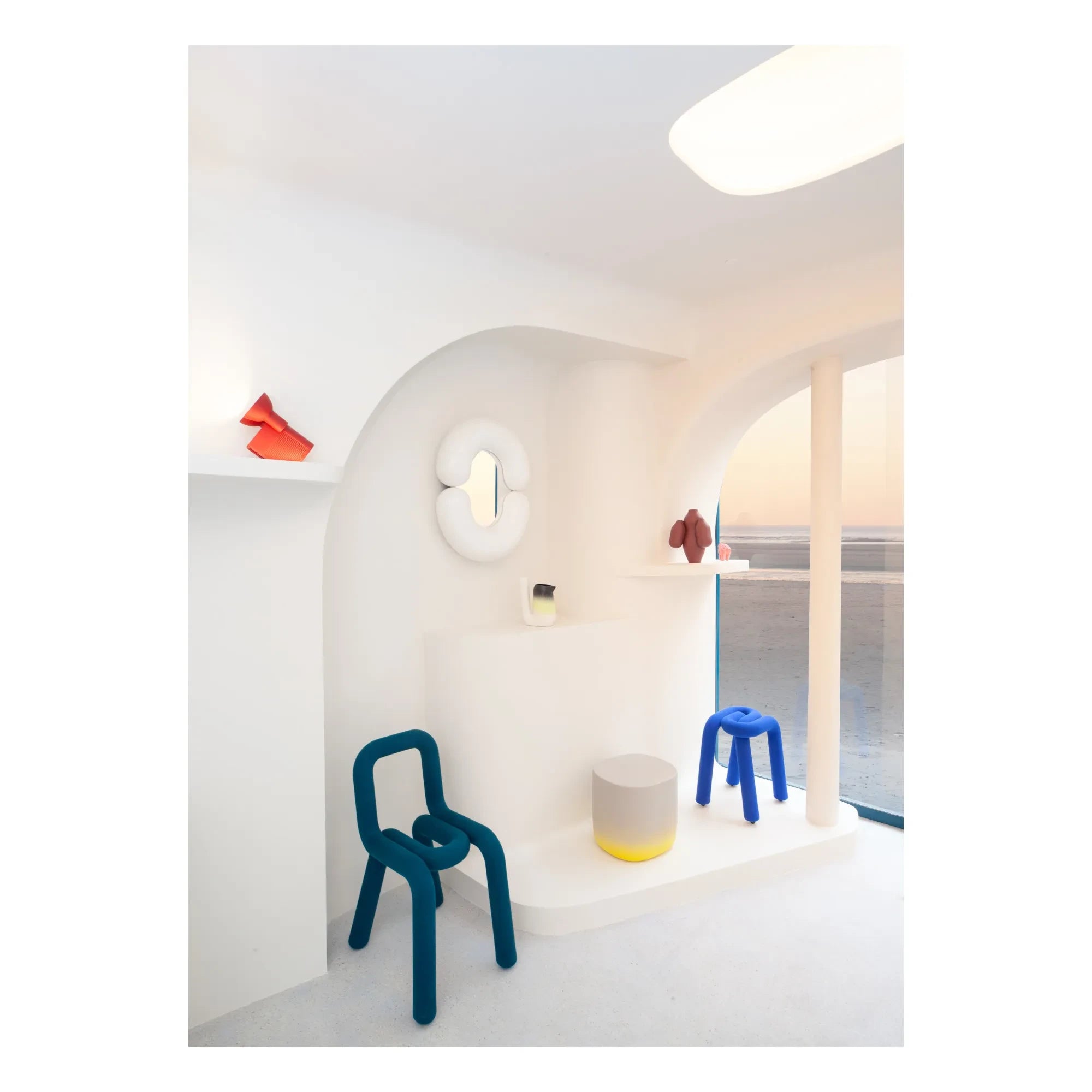 Moustache - Bold Stool - Big Game | Electric Blue