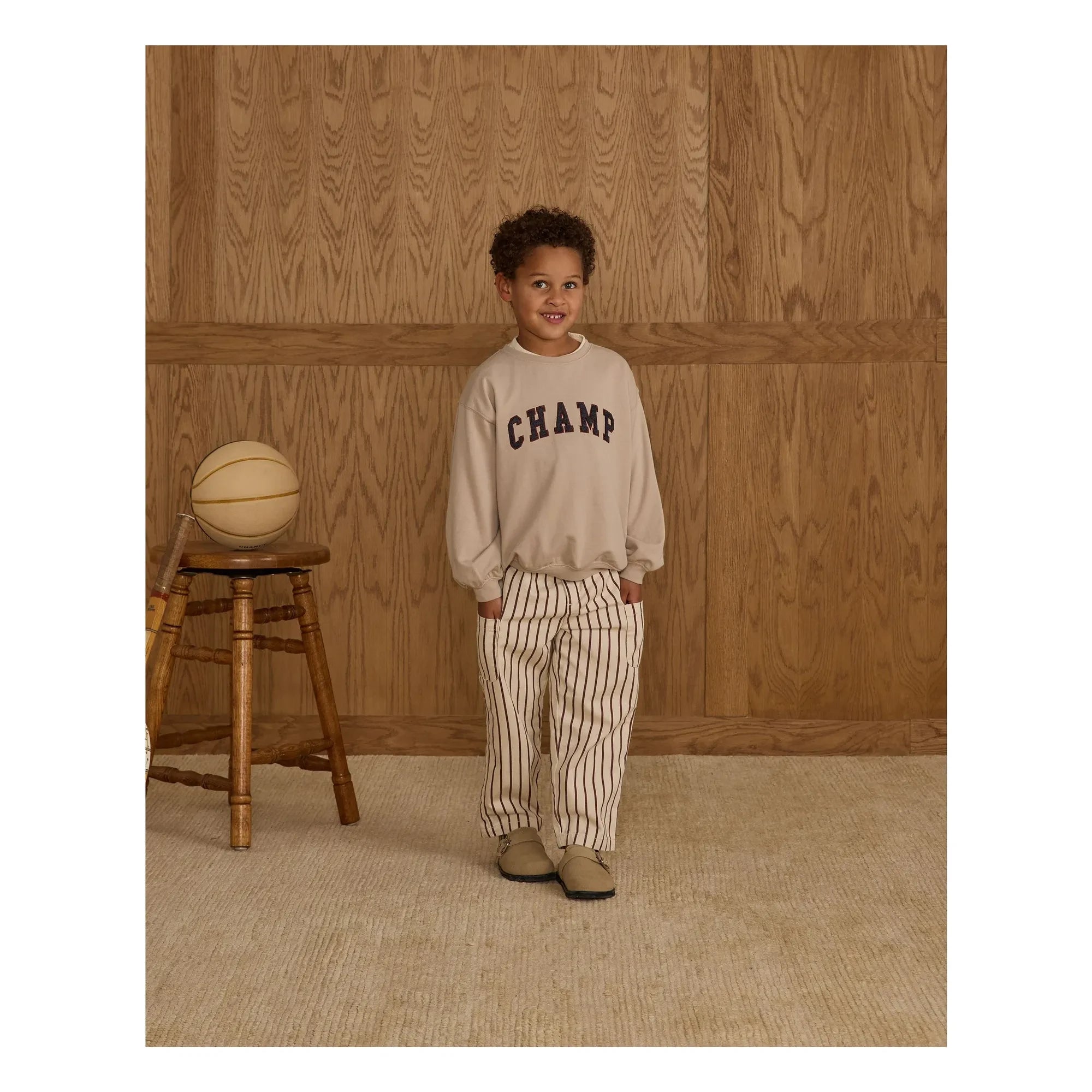 Rylee + Cru - Cargo Pants Striped | Ecru
