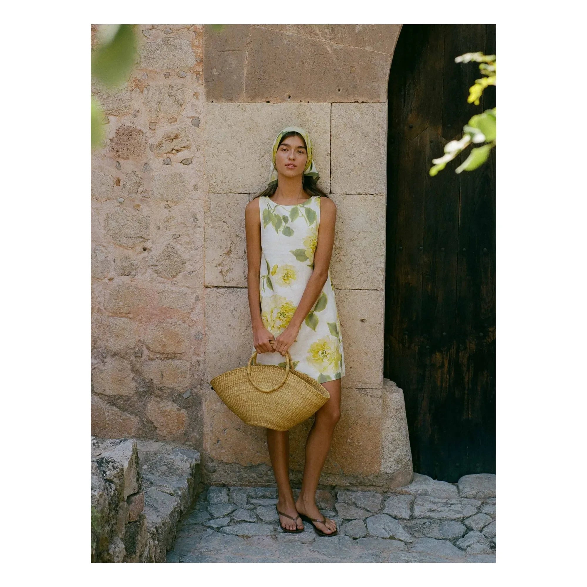 Peony - Linen Shift Dress | Yellow