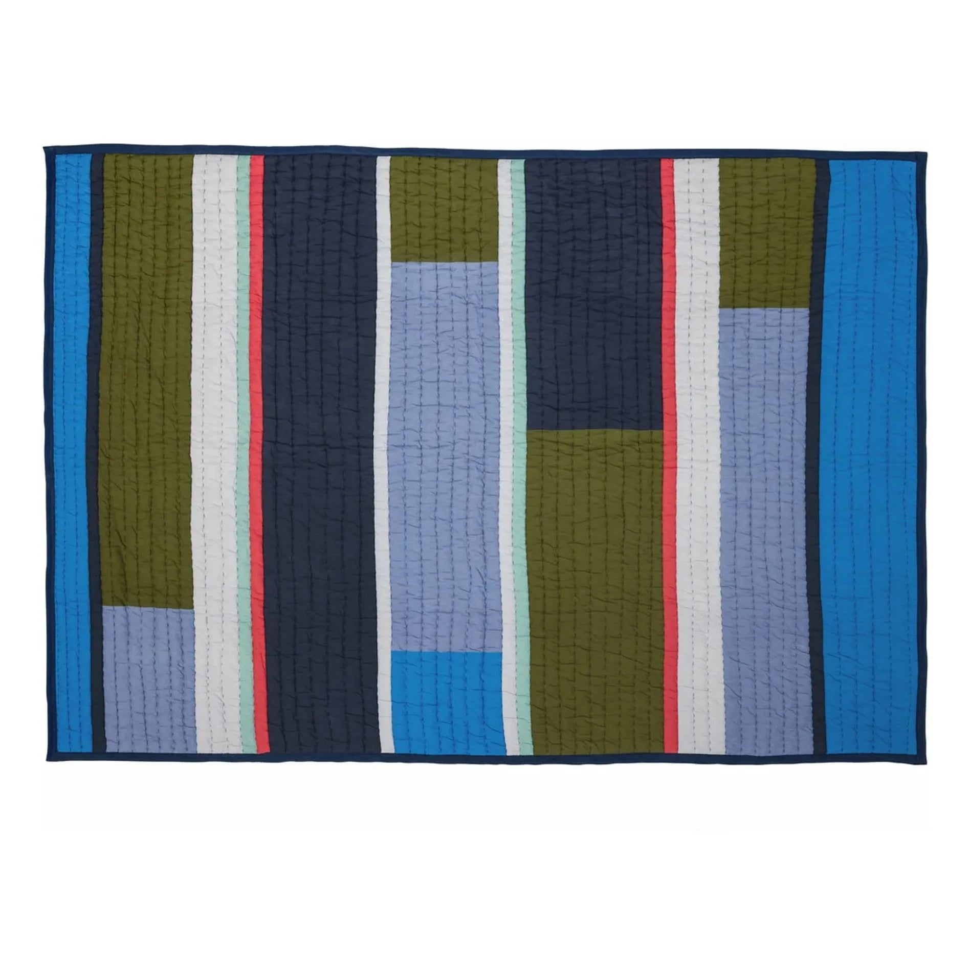 Hübsch - Organic Cotton Blanket | Blue