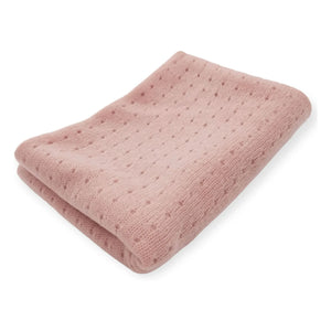 My Little Freckle - Organic Cashmere Pointelle Blanket | Pink