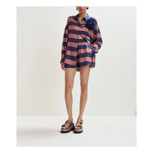 Essentiel Antwerp - Jalana Striped Shorts | Blue
