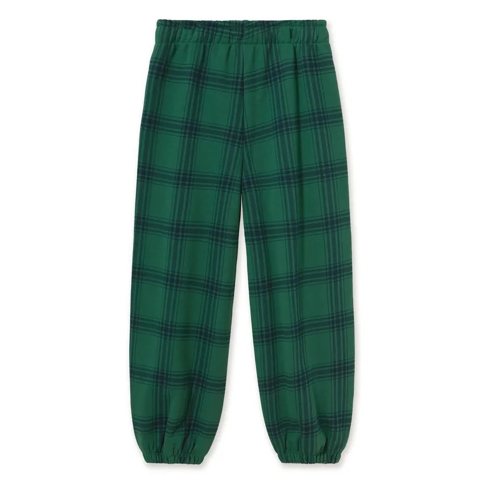 Tinycottons - Organic Cotton Plaid Jogger Pants | Green