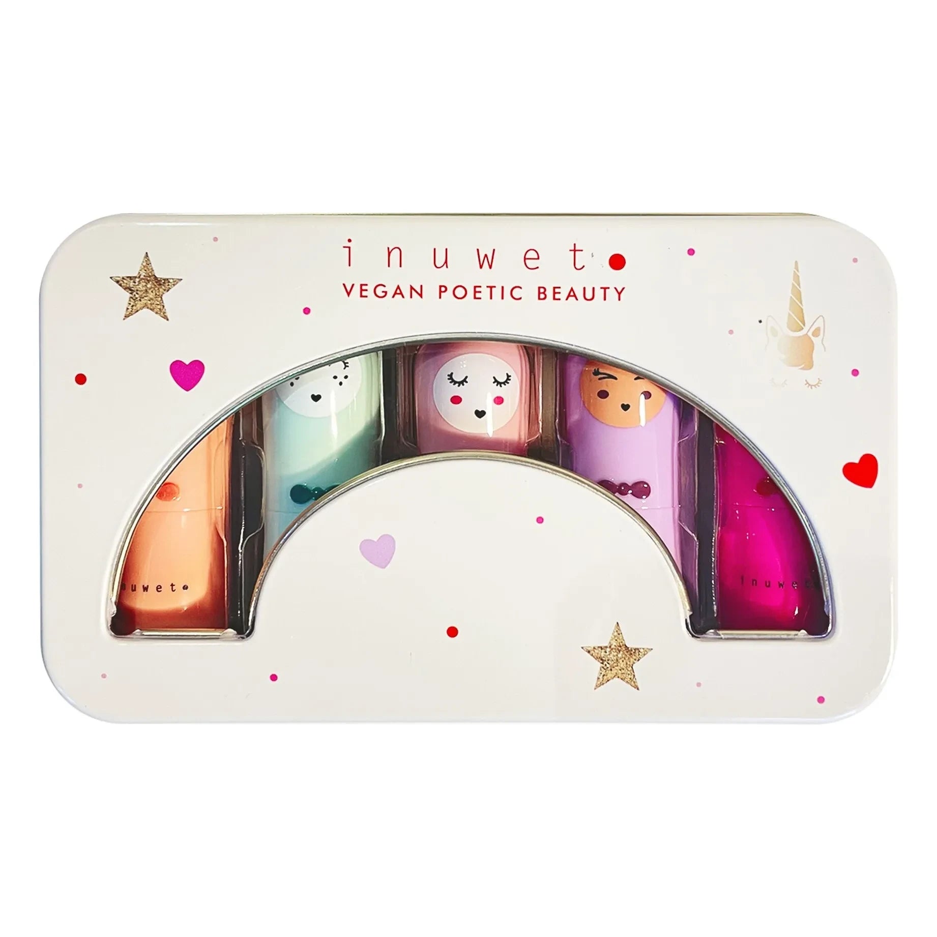 Inuwet - Metal Rainbow Deluxe Lip Balm - 5-Piece Set