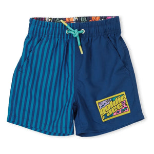 Goldie + Ace - Striped Swimsuit Shorts | Blue