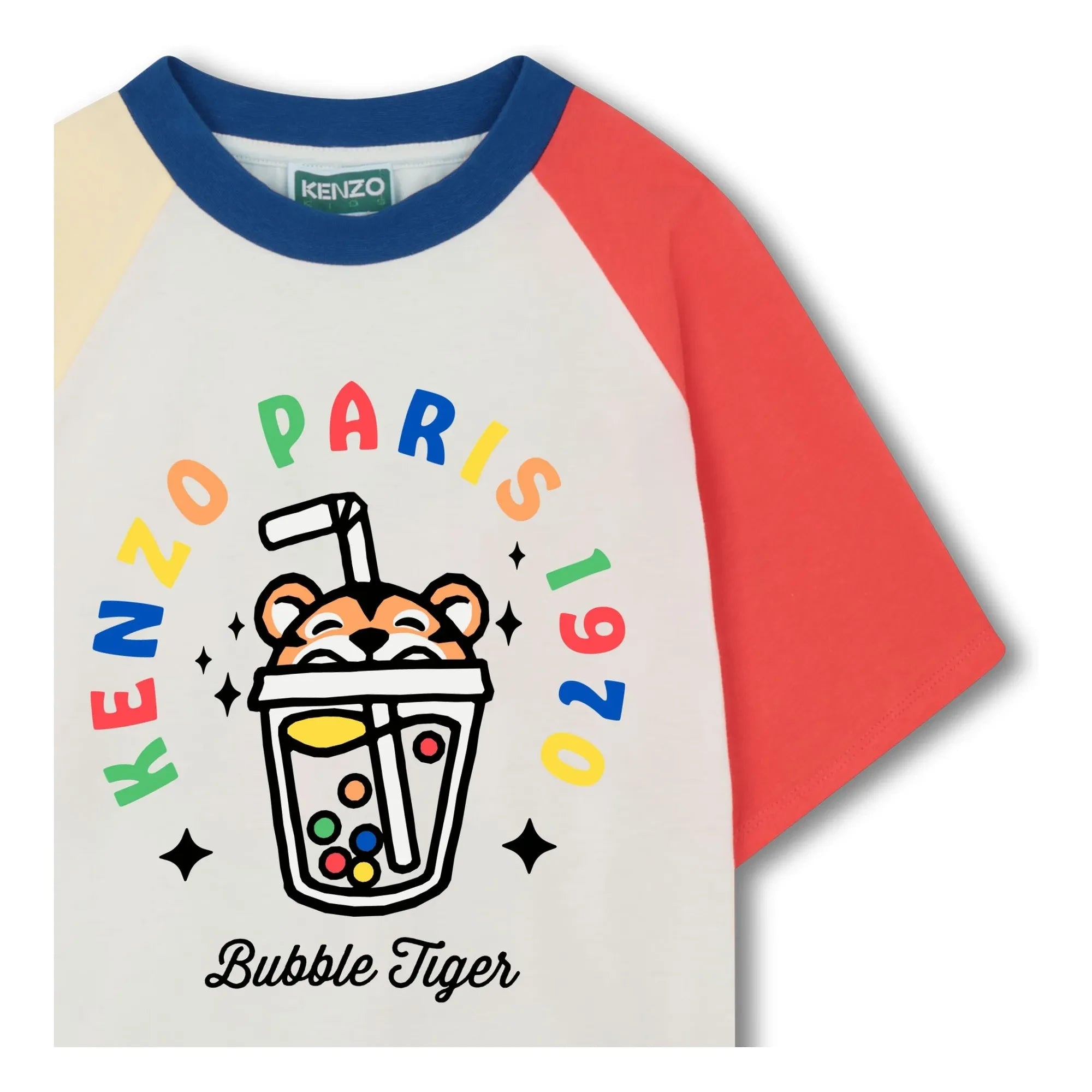Kenzo - Happy Sweet Colorblock Bubble Tiger T-shirt | White