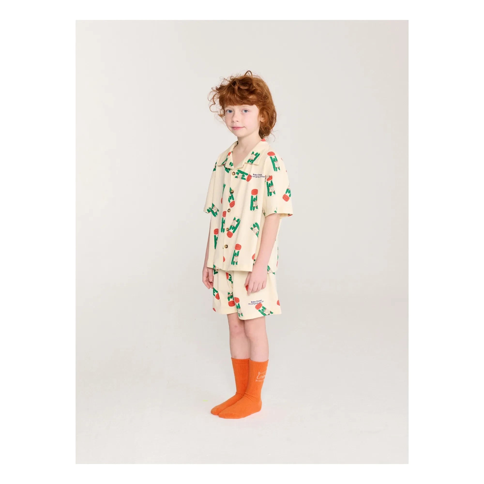 Bobo Choses - Pickles Organic Cotton Shirt and Shorts Set | Ecru