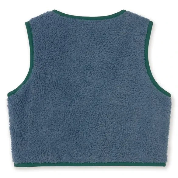Tinycottons - Oies Sherpa Style Sleeveless Jacket | Blue
