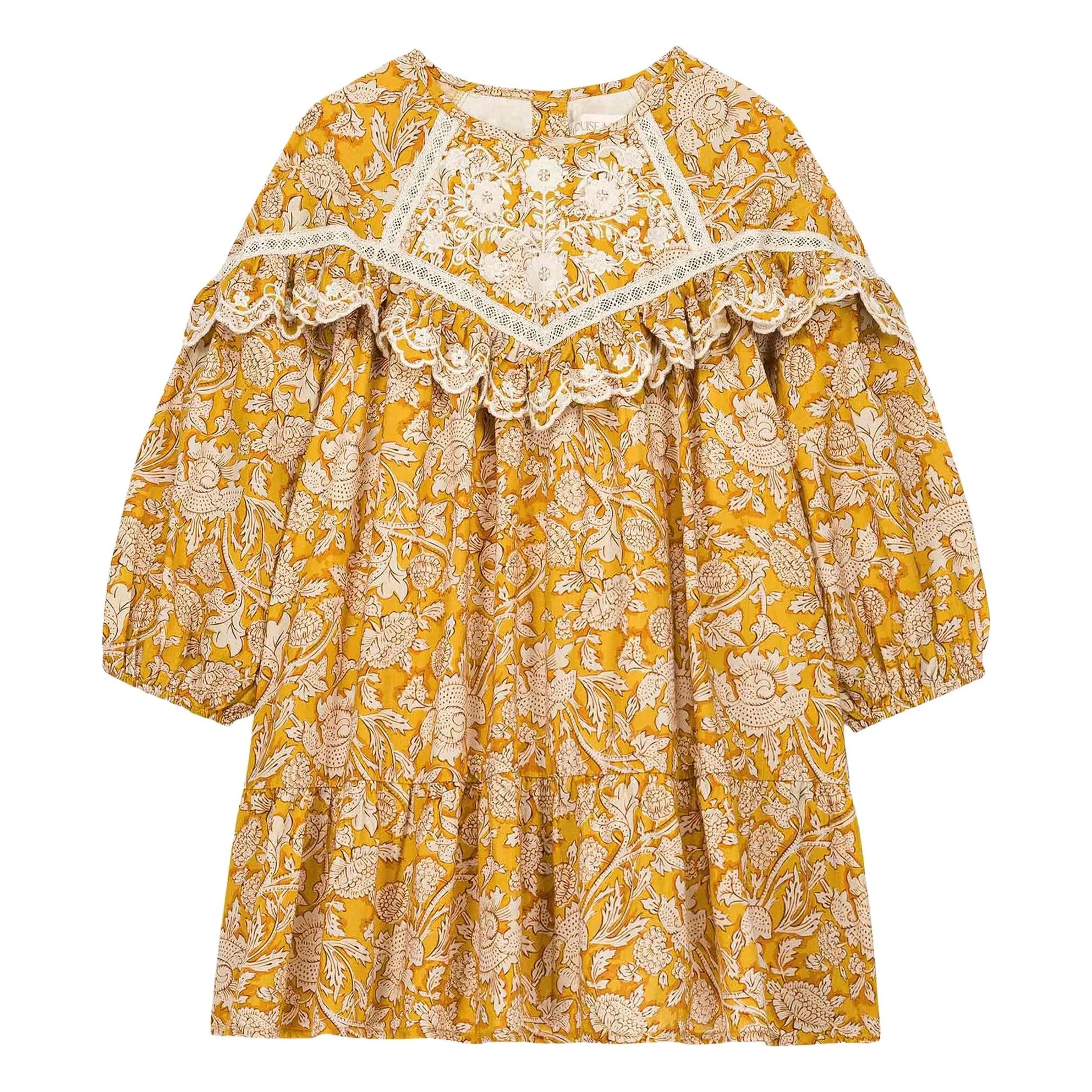 Louise Misha - Orana Fleurie Organic Cotton Dress | Honey