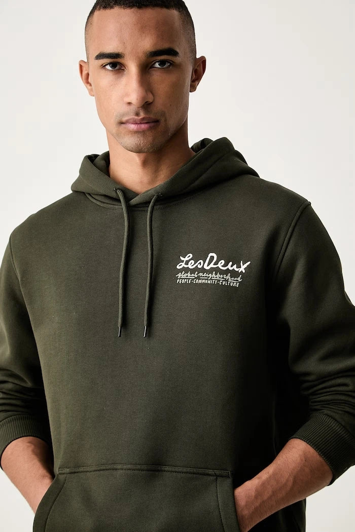 Les Deux kapüşonlu erkek pamuklu sweatshirt