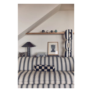 HKliving - Nomad 2-Person Striped Sofa | Chalk