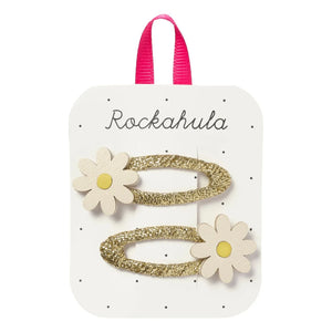 Rockahula Kids - Set of 2 Daisy Flower Hair Clips | Gold