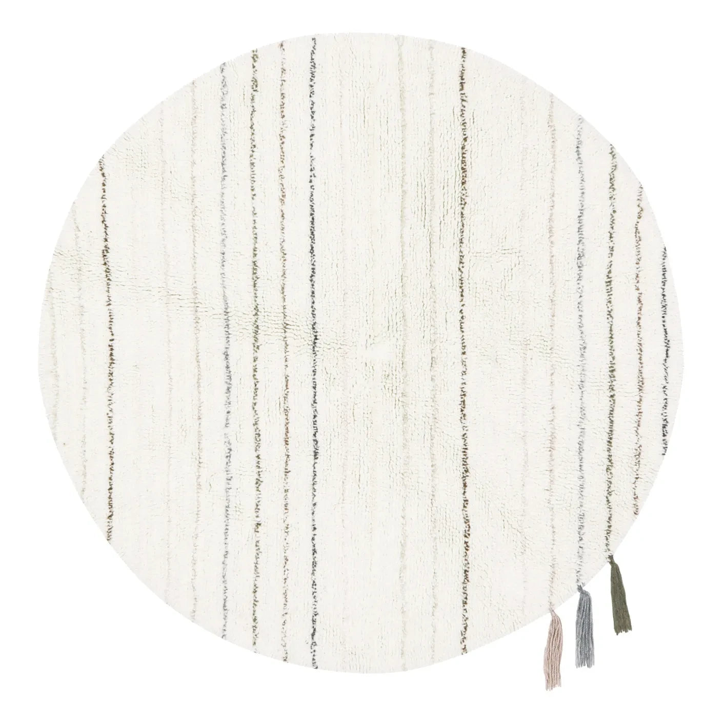 Lorena Canals - Arona Round Wool Rug | Cotton White