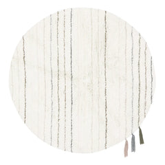 Lorena Canals - Arona Round Wool Rug | Cotton White