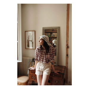 Emile et Ida - Floral Pattern Shawl | Cream