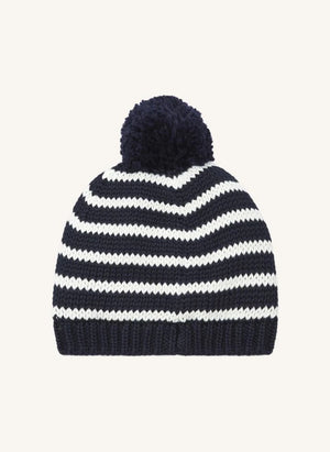 Petit Bateau - Polar Astarlı Çizgili Bere | Mavi