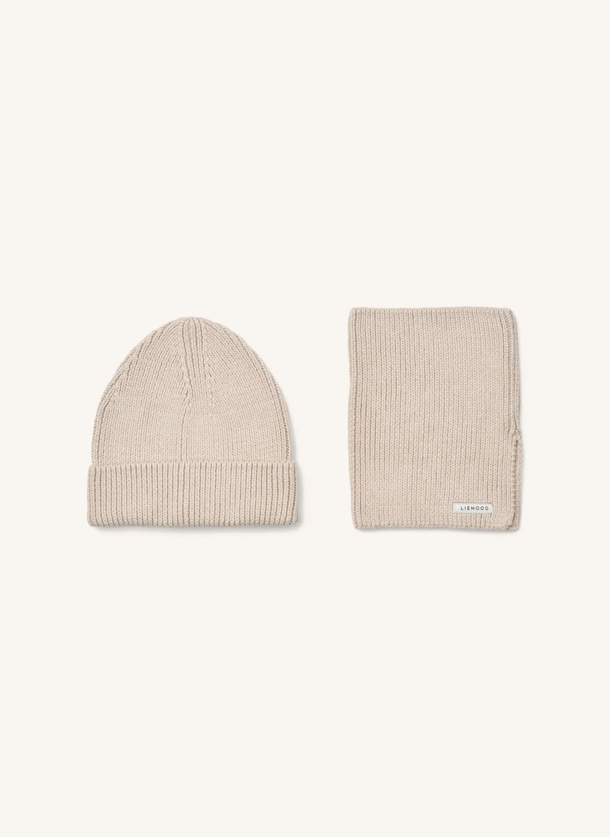 Liewood - Lina hat and neck warmer set | Ecru